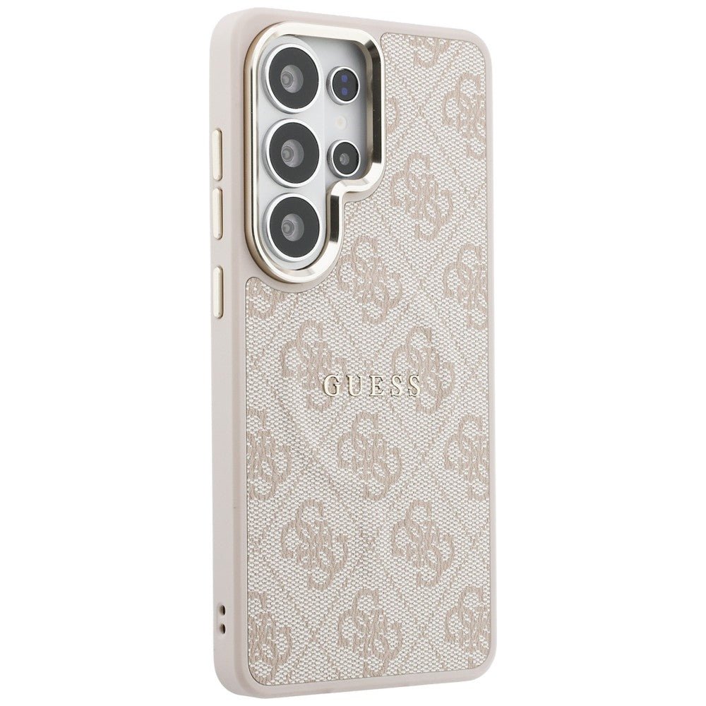 Guess Samsung Galaxy S26 Ultra - Σκληρή Θήκη με Πλαίσιο Σιλικόνης και MagSafe - 4G Embossed Ring - Pink