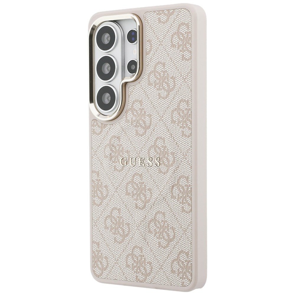 Guess Samsung Galaxy S26 Ultra - Σκληρή Θήκη με Πλαίσιο Σιλικόνης και MagSafe - 4G Embossed Ring - Pink