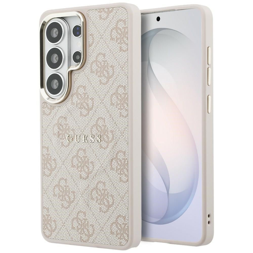 Guess Samsung Galaxy S26 Ultra - Σκληρή Θήκη με Πλαίσιο Σιλικόνης και MagSafe - 4G Embossed Ring - Pink