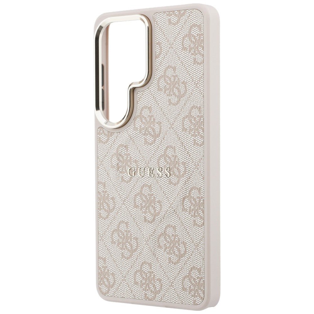 Guess Samsung Galaxy S26 Ultra - Σκληρή Θήκη με Πλαίσιο Σιλικόνης και MagSafe - 4G Embossed Ring - Pink