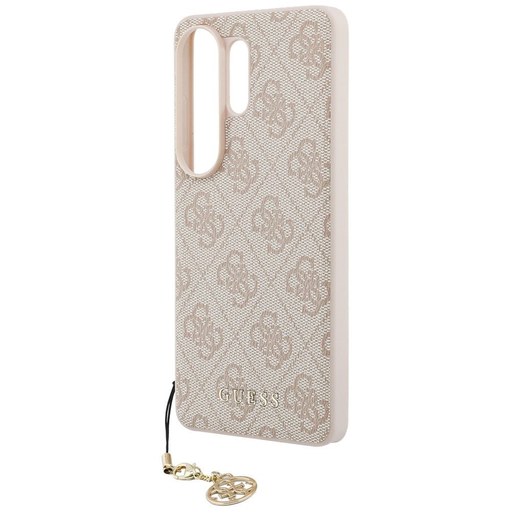 Guess Samsung Galaxy S26 Ultra - Θήκη με Επένδυση Συνθετικού Δέρματος και MagSafe - 4G Classic Logo Charm MagSafe - Pink
