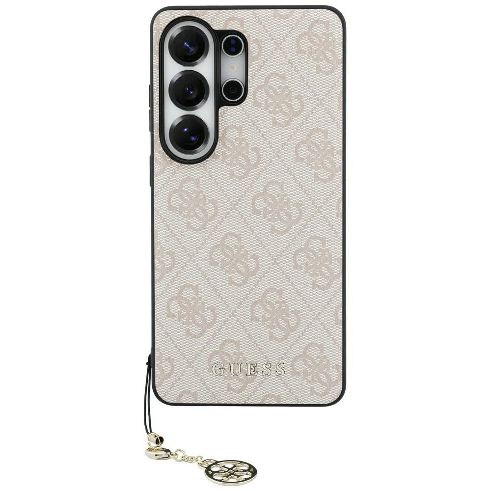 Guess Samsung Galaxy S26 Ultra - Θήκη με Επένδυση Συνθετικού Δέρματος και MagSafe - 4G Classic Logo Charm MagSafe - Pink