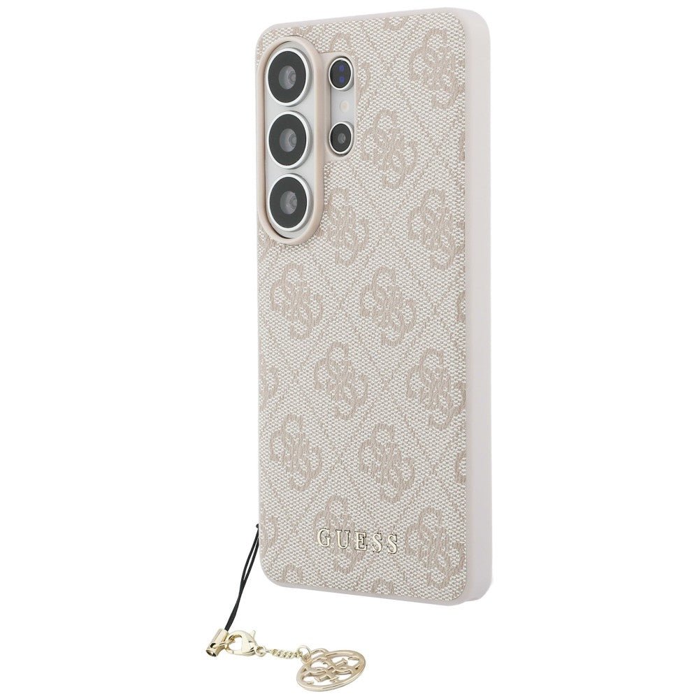 Guess Samsung Galaxy S26 Ultra - Θήκη με Επένδυση Συνθετικού Δέρματος και MagSafe - 4G Classic Logo Charm MagSafe - Pink