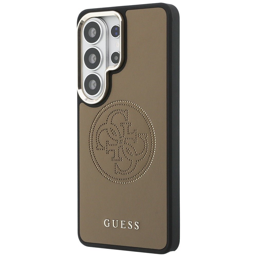 Guess Samsung Galaxy S26 Ultra - Θήκη με Επένδυση Συνθετικού Δέρματος - Perforated Logo MagSafe - Brown