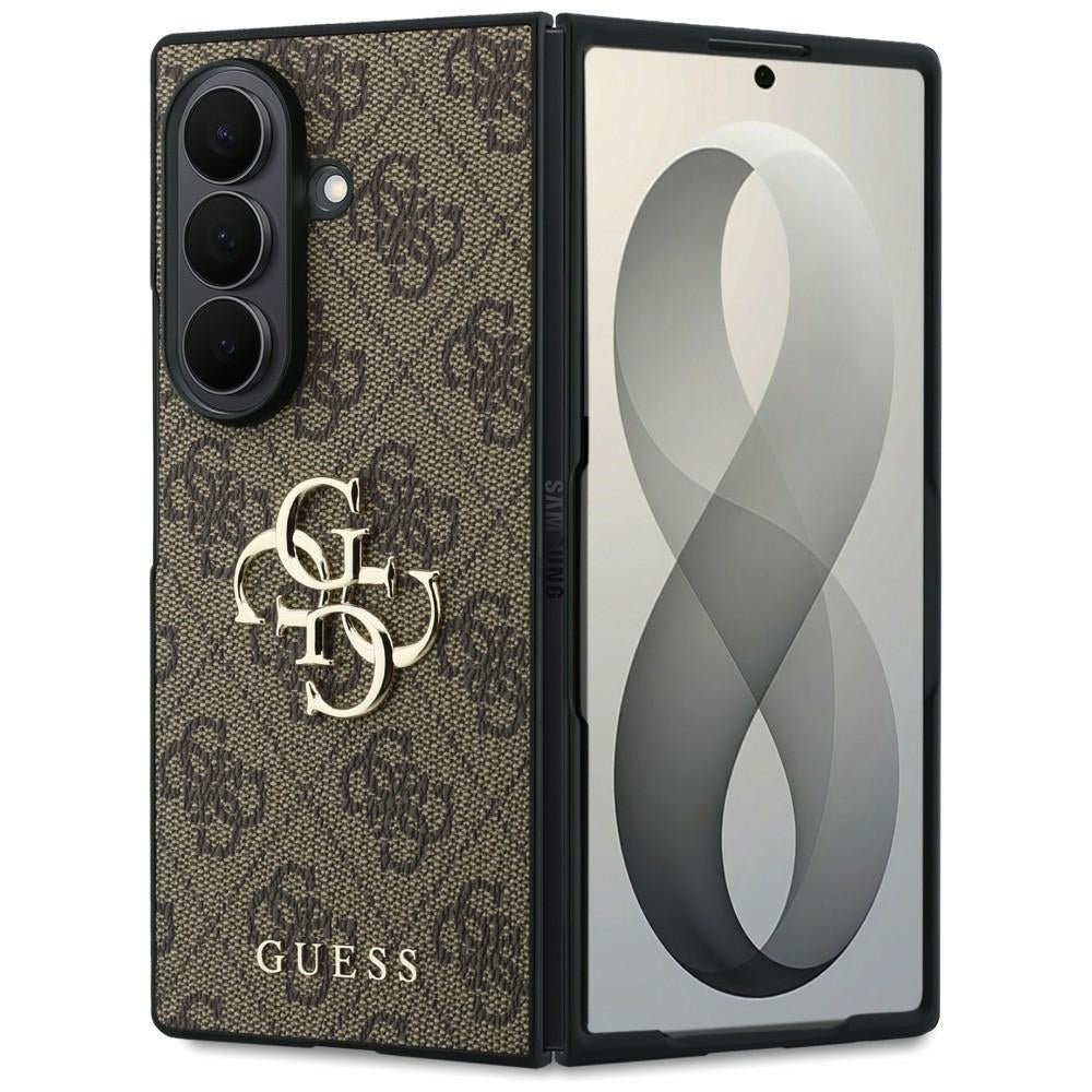 Guess Samsung Galaxy Z Fold8 Ultra - Σκληρή Θήκη με Επένδυση από Οικολογικό Δέρμα - Big 4G Logo - Brown