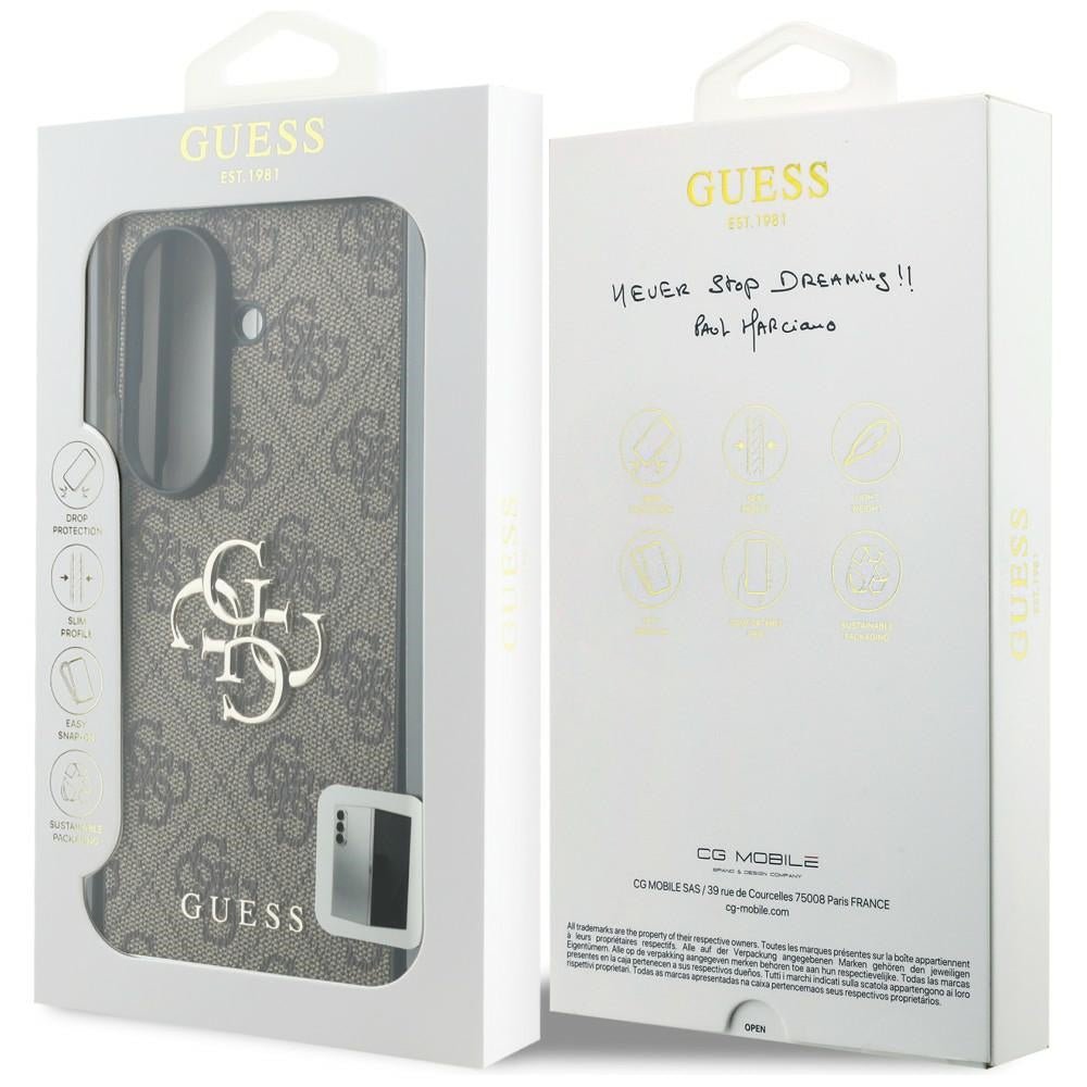 Guess Samsung Galaxy Z Fold8 Ultra - Σκληρή Θήκη με Επένδυση από Οικολογικό Δέρμα - Big 4G Logo - Brown