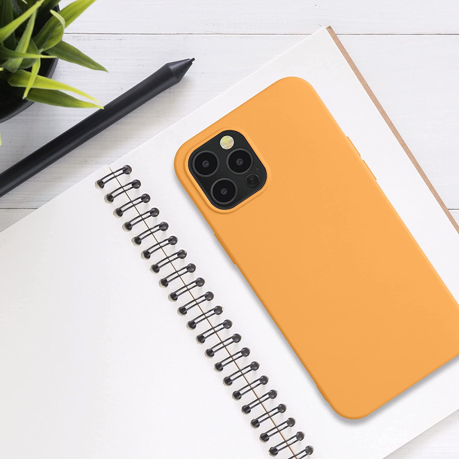 KW iPhone 12 Pro Max Θήκη Σιλικόνης Rubberized TPU - Marigold - 52714.217