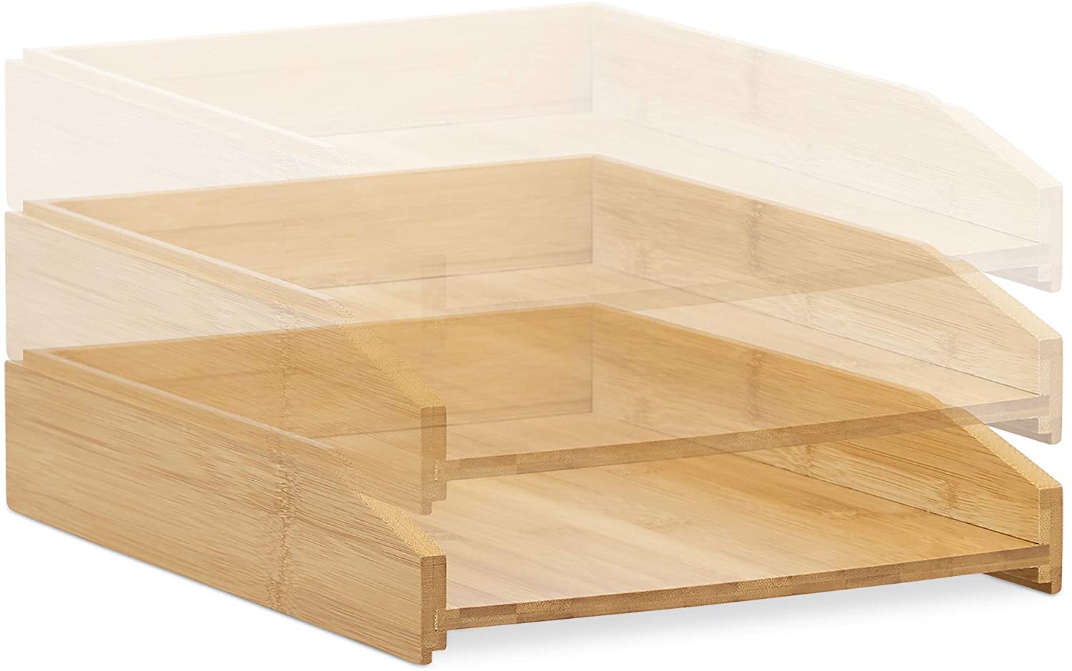 Relaxdays Θήκη Αποθήκευσης και Οργάνωσης Εγγράφων από Bamboo - Natural - 4052025221805