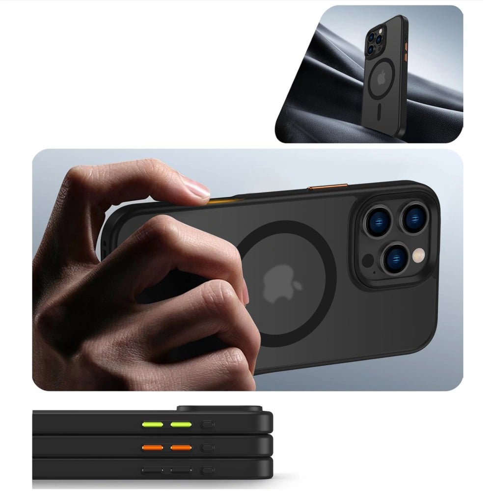 Tech - Protect iPhone 16 Pro Max - MagMat XT 3 - Set - Σκληρή Θήκη με Πλαίσιο Σιλικόνης και MagSafe - Ημιδιάφανη / Matte Black