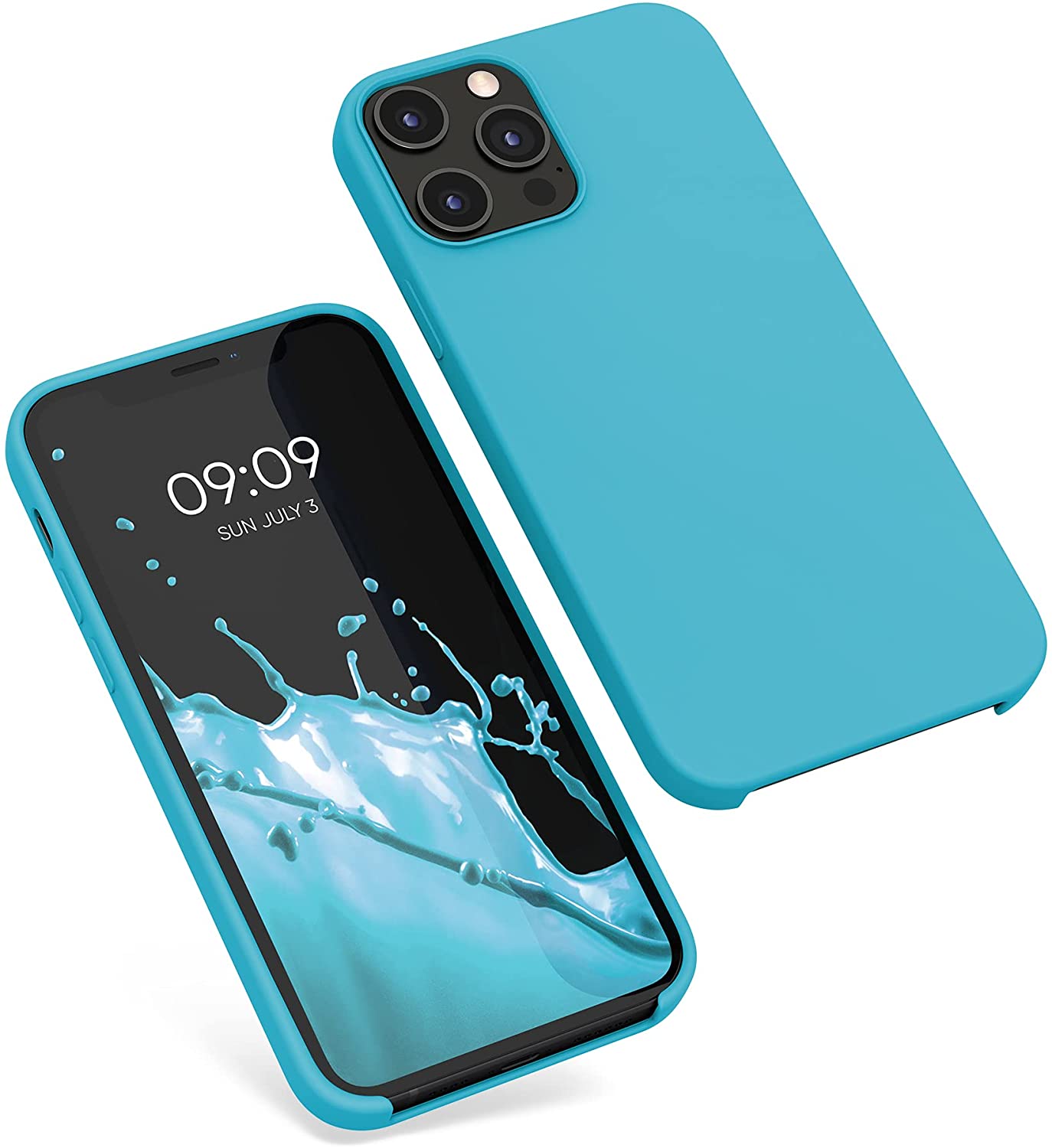 KW iPhone 12 Pro Max Θήκη Σιλικόνης Rubber TPU - Sea Blue - 52644.223