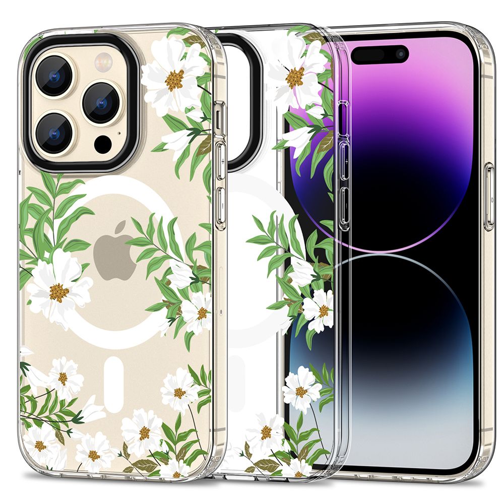 Tech - Protect iPhone 15 Pro MagMood Σκληρή Θήκη με Πλαίσιο Σιλικόνης και MagSafe - Spring Daisy