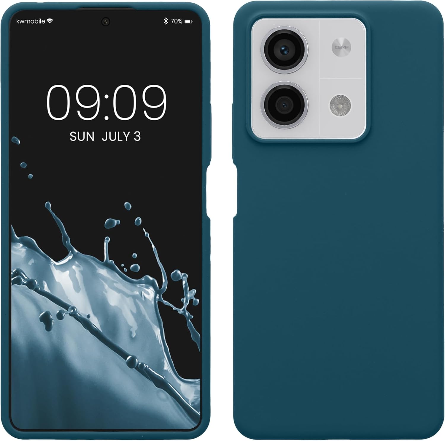 KW Xiaomi Redmi Note 13 5G Θήκη Σιλικόνης Rubberized TPU - Petrol Matte