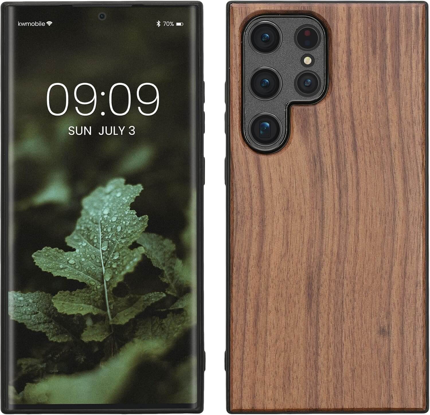 KW Samsung Galaxy S24 Ultra Θήκη από Φυσικό Ξύλο - Dark Brown