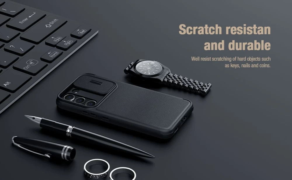 Nillkin Samsung Galaxy S23 Plus Qin Smooth Leather Pro Flip Book Case with Camera Protection Θήκη Βιβλίο με Κάλυμμα για την Κάμερα - Black