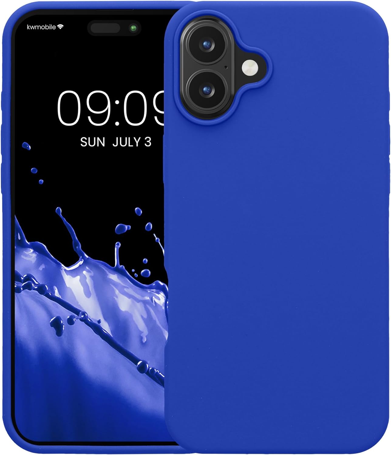 KW iPhone 16 Plus Θήκη Σιλικόνης Rubberized TPU - Baltic Blue