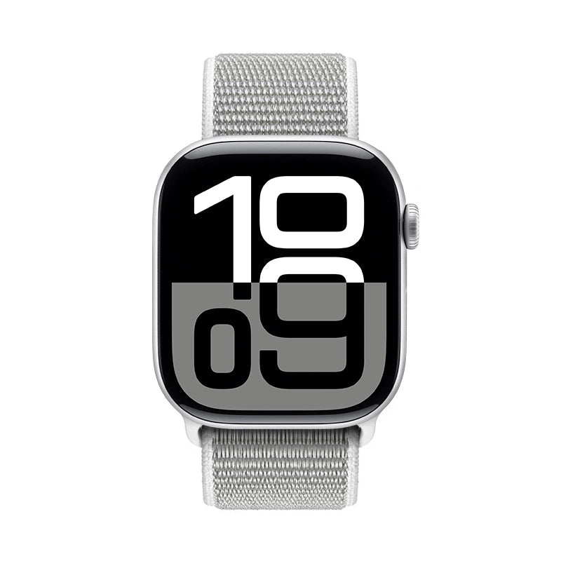 Crong Λουράκι Apple Watch 2/3/4/5/6/7/8/9/10/11 - SE (1/2/3) - 38/40/41/42mm από Νάιλον - Nylon - Silver Grey