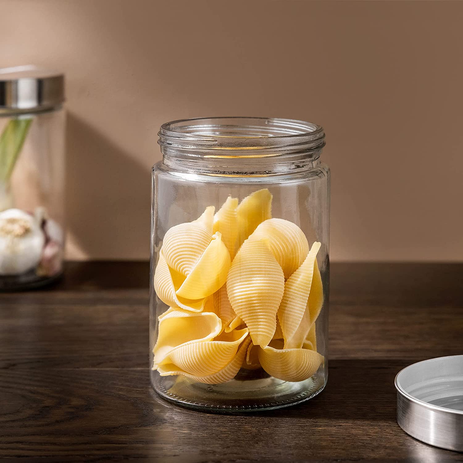 Navaris Glass Storage Jars Set Σετ 4 Γυάλινα Βάζα Αποθήκευσης - 1.2L - Διάφανα - 53173.01.04