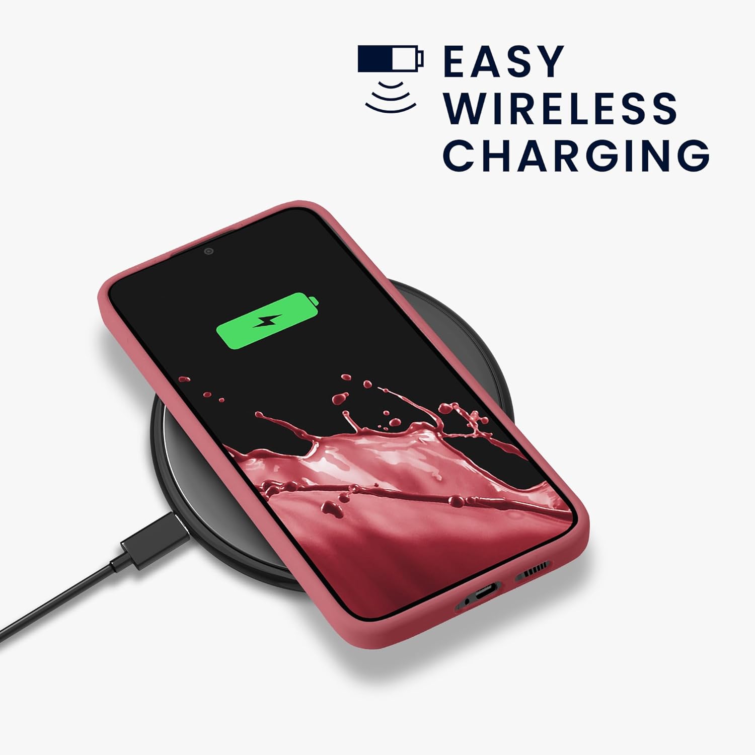 KW Samsung Galaxy S24+ Θήκη Σιλικόνης Rubber TPU με MagSafe - Dark Rose