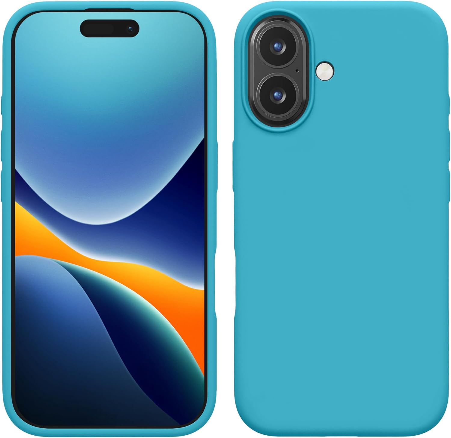 KW iPhone 16 Θήκη Σιλικόνης Rubberized TPU - Cool Glacier