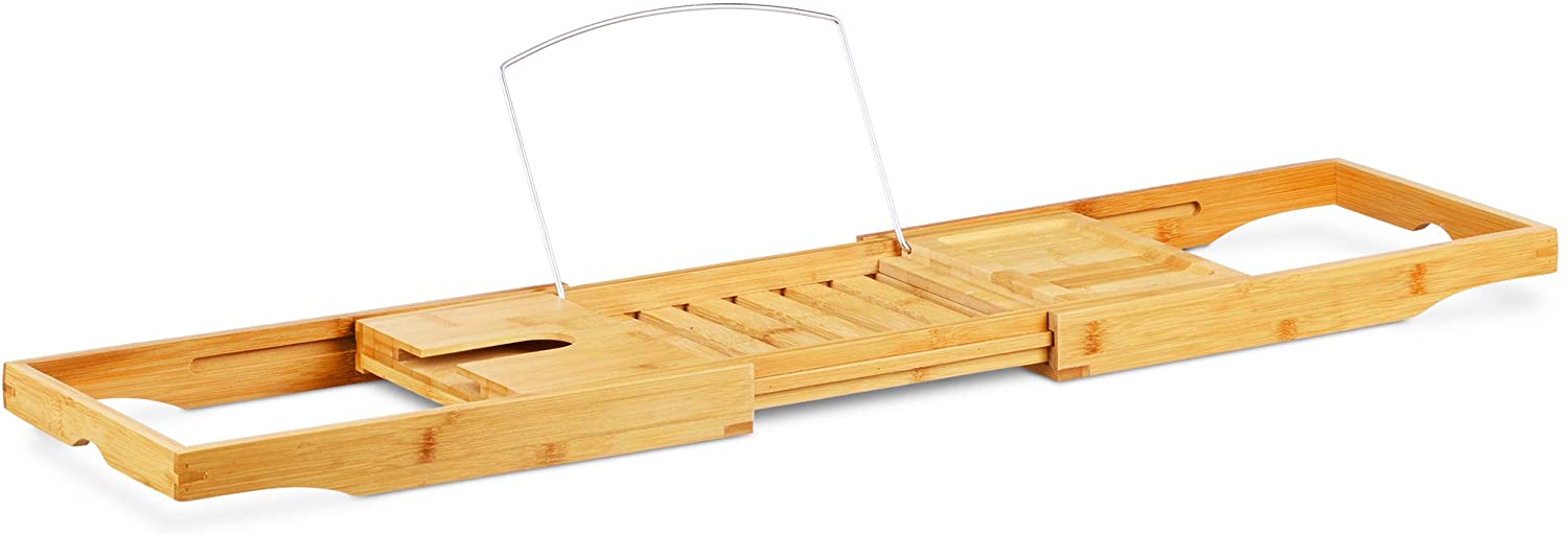 Relaxdays Ξύλινη Βάση από Μπαμπού για τη Μπανιέρα - Natural - 4052025203191