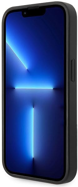 Guess iPhone 15 Pro - 4G Big Metal Logo Θήκη με Επένδυση Συνθετικού Δέρματος - Grey - GUHCP15L4GMGGR