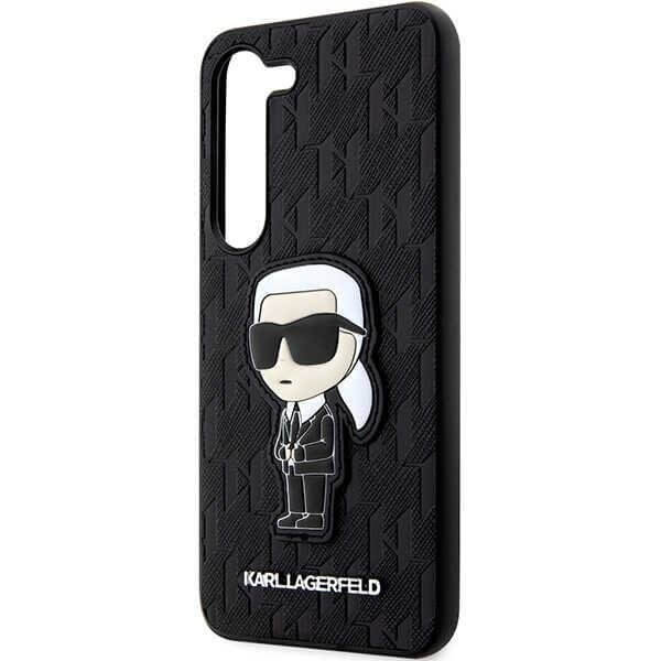 Karl Lagerfeld Samsung Galaxy S23+ - Saffiano Monogram Ikonik Σκληρή Θήκη - Black - KLHCS23MSAKLHKPK - likebrands.gr