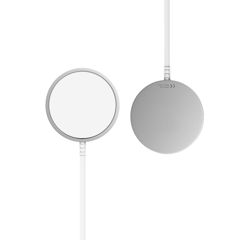 Tech-Protect QI15W-A25 Ασύρματος Φορτιστής MagSafe με Καλώδιο με Υποδοχές USB και Type-C - White