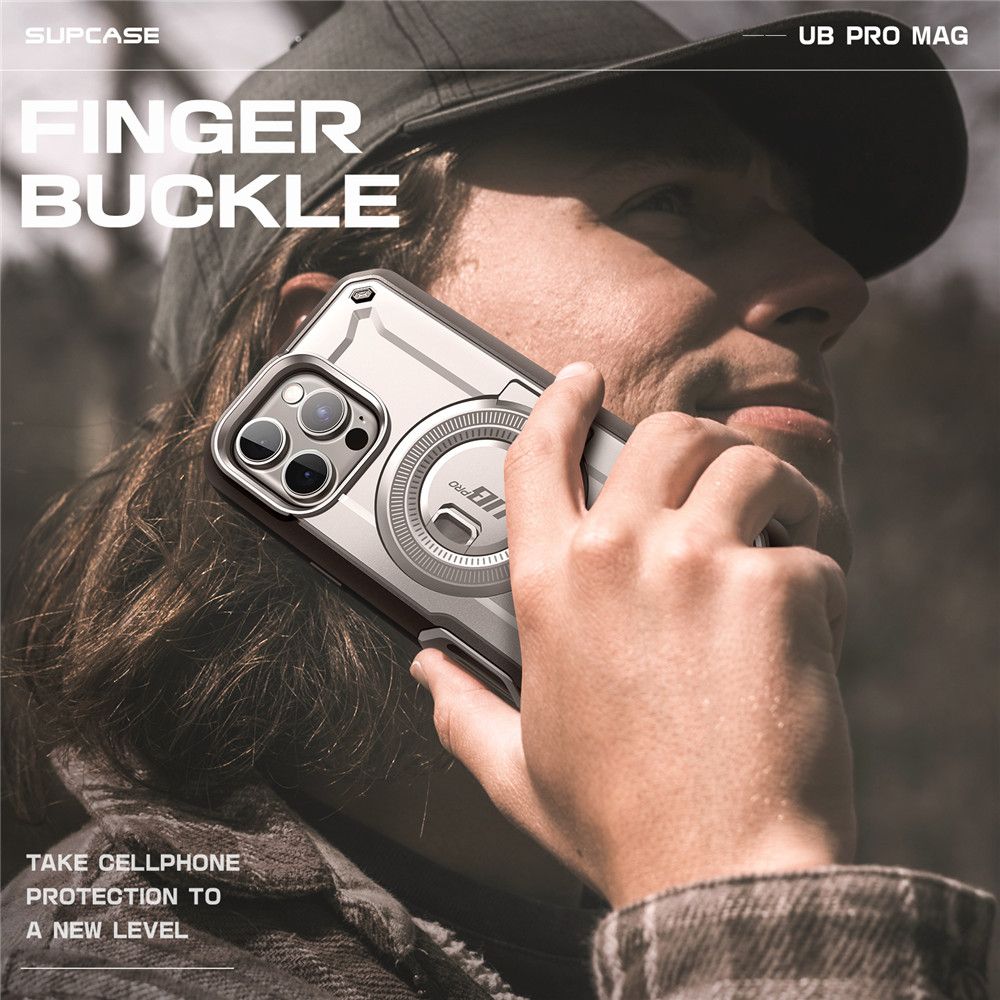 Supcase iPhone 16 Pro - UB Pro Mag Σκληρή Θήκη με Προστασία Οθόνης και Stand με MagSafe - Titan Grey