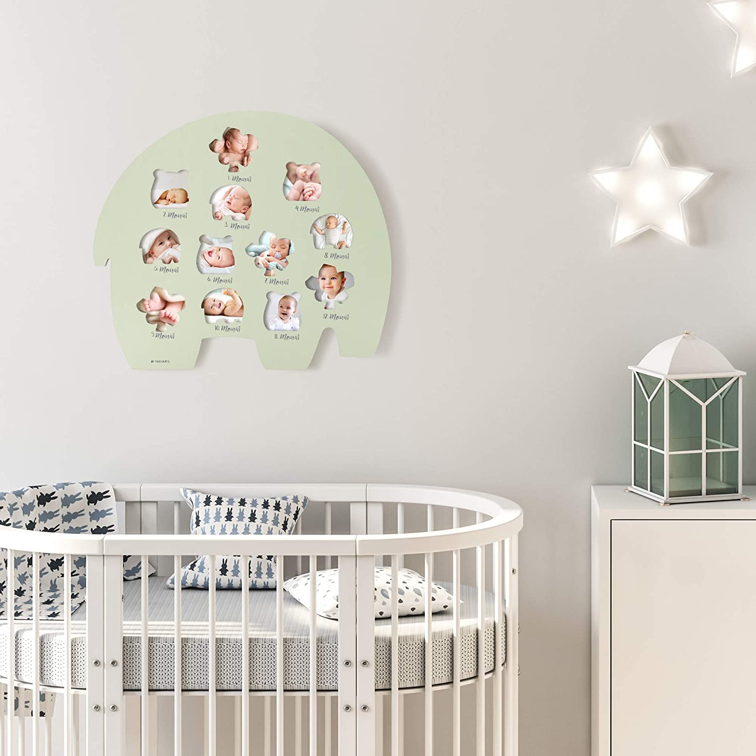 Navaris Πλαίσιο για Φωτογραφίες Μωρού για τους Πρώτους 12 Μήνες - Green - 51164.01