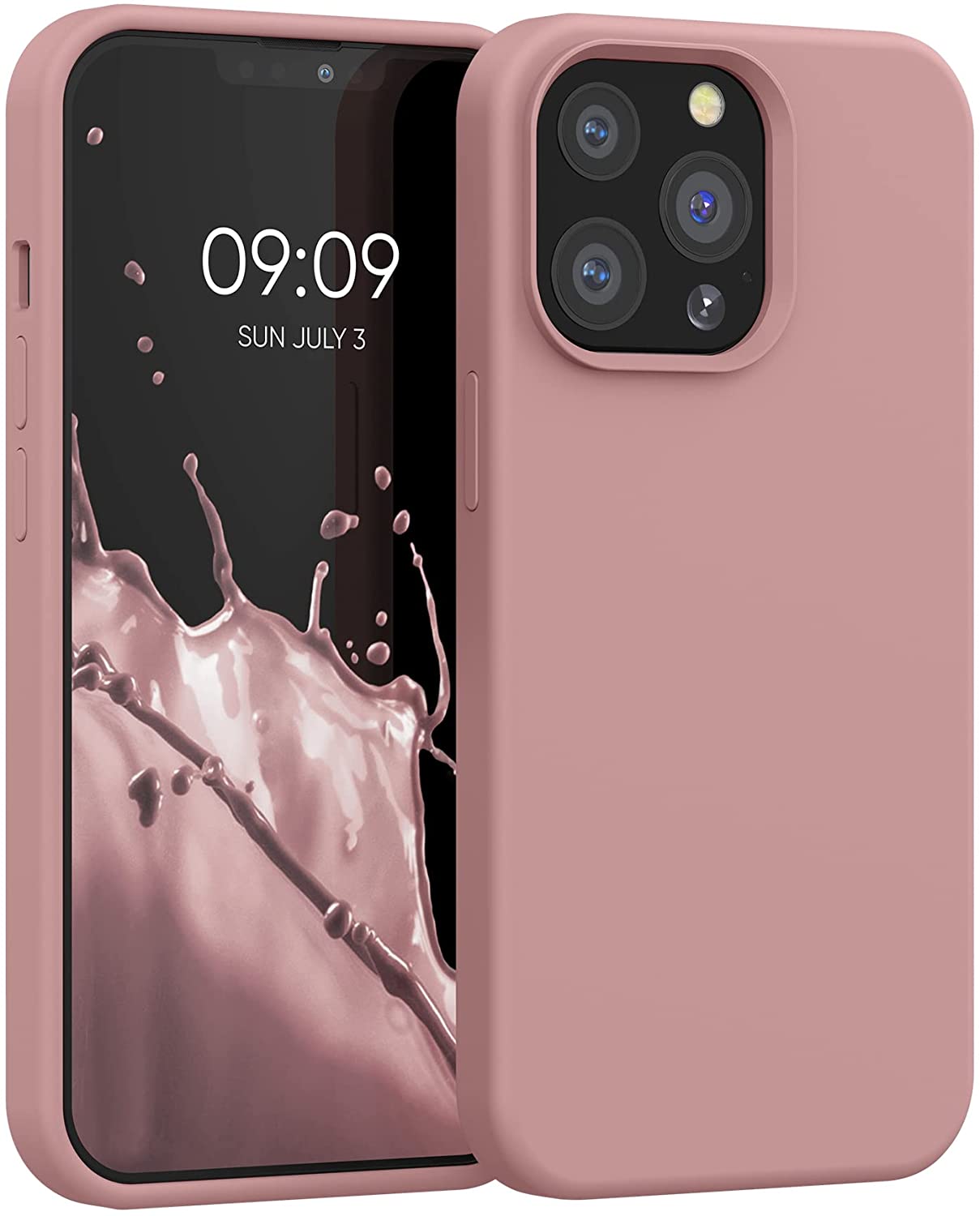 KW iPhone 13 Pro Θήκη Σιλικόνης Rubberized TPU - Rose Tan - 55880.193