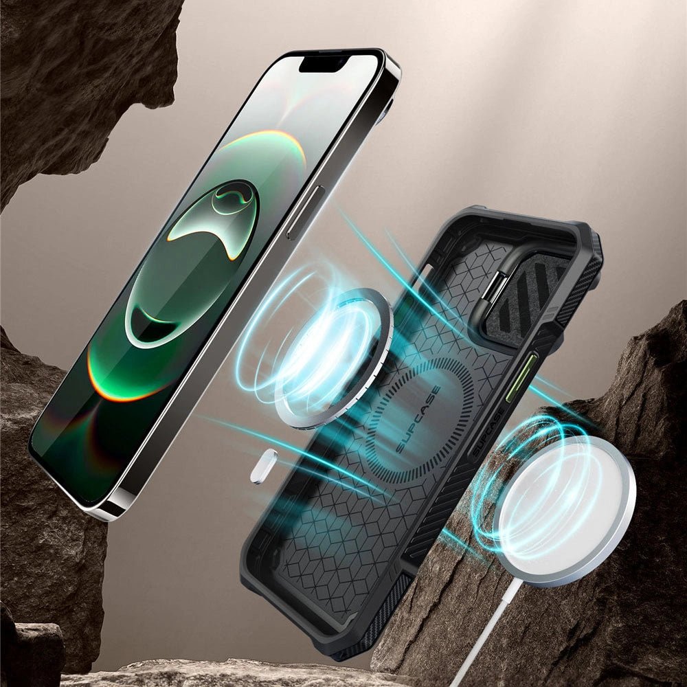 Supcase iPhone 16e UB XT Mag Σκληρή Θήκη με Ανοιγόμενο Κάλυμμα Κάμερας / Stand και Magsafe - Green