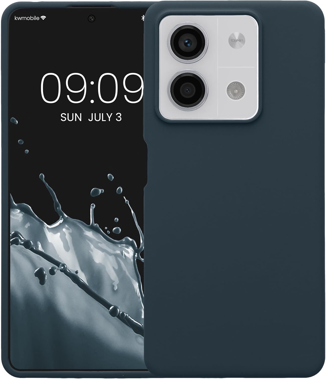 KW Xiaomi Redmi Note 13 5G Θήκη Σιλικόνης Rubberized TPU - Dark Slate