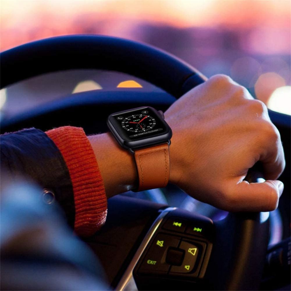 Tech - Protect Λουράκι Apple Watch 8/9/10/11 - SE (1/2/3) - Ultra (1/2/3) – 44/45/46/49mm LeatherFit Δερμάτινο - Brown