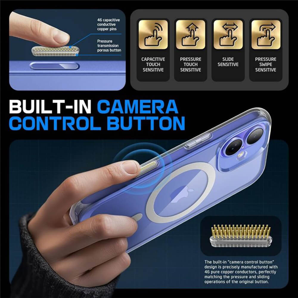 Supcase iPhone 16 - Unicorn Beetle MagStand MagSafe Σκληρή Θήκη - Διάφανη