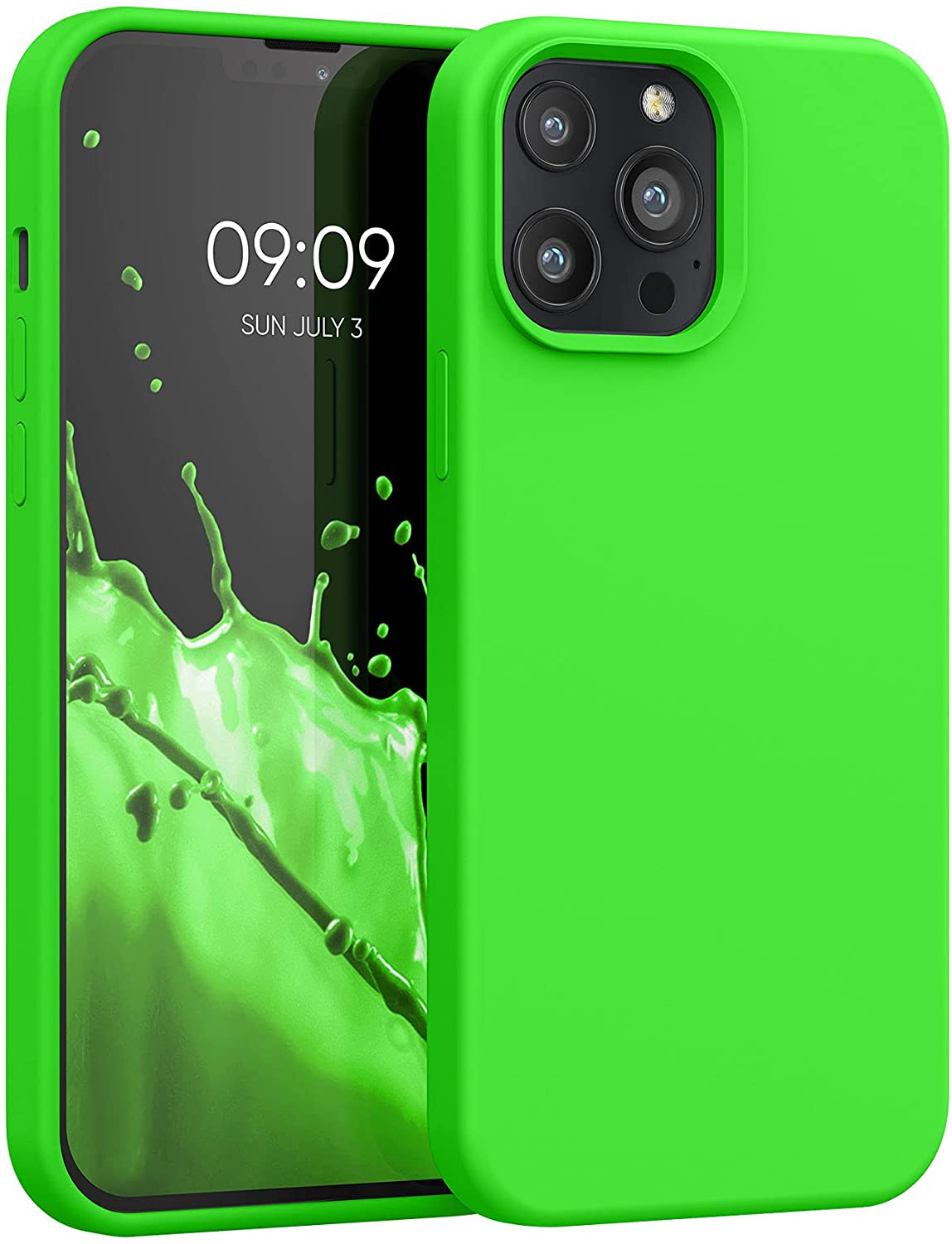 KW iPhone 13 Pro Max Θήκη Σιλικόνης Rubberized TPU - Lime Green - 55881.159