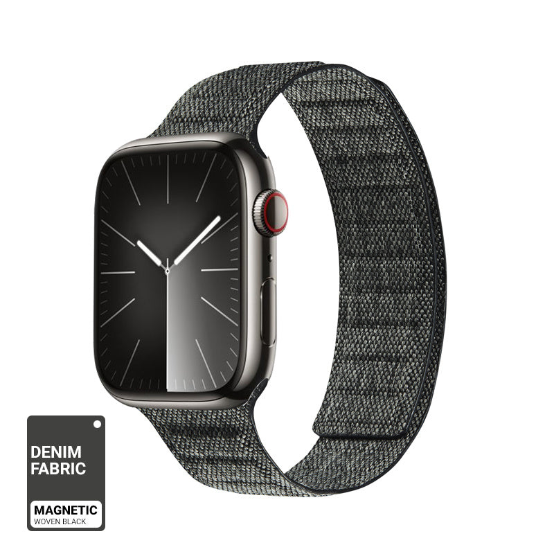 Crong Λουράκι Apple Watch 4/5/6/7/8/9/10/11 - SE (1/2/3) - ULTRA (1/2/3) - 44/45/46/49mm από Νάιλον - Melange - Black Melange