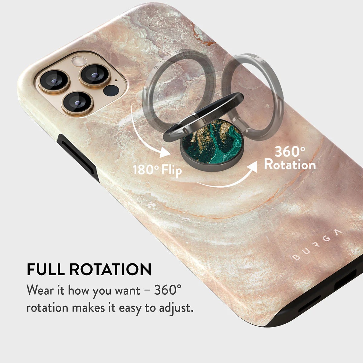 Burga Ring Holder - Δαχτυλίδι Συγκράτησης Κινητού - Βάση Στήριξης - Gunmetal - Emerald Pool