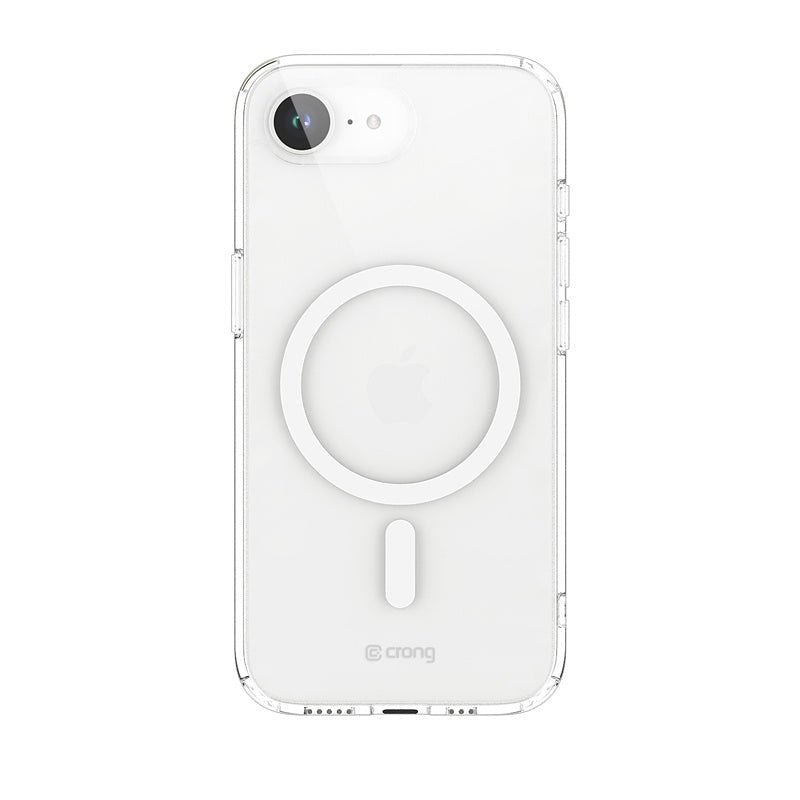 Crong iPhone 16e Clear Mag Cover - Σκληρή Θήκη με Πλαίσιο Σιλικόνης και MagSafe - Clear