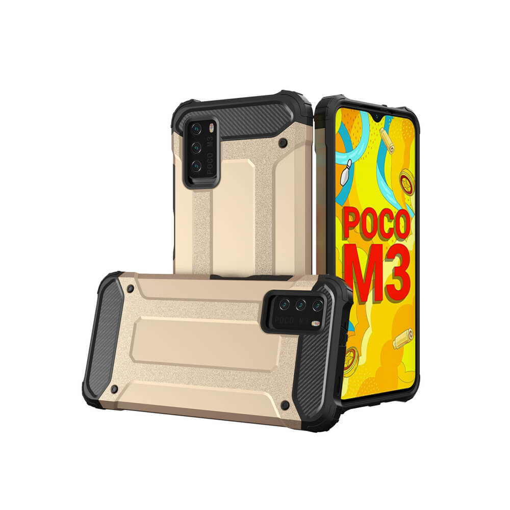 OEM Xiaomi Redmi Note 10 5G / Poco M3 Pro 5G Hybrid Rugged Armor Θήκη - Gold
