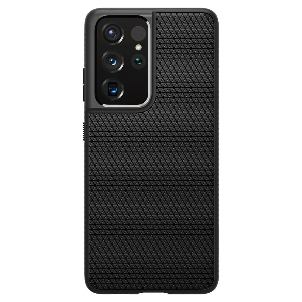 Spigen Samsung Galaxy S21 Ultra Liquid Air Θήκη Σιλικόνης - Matte Black