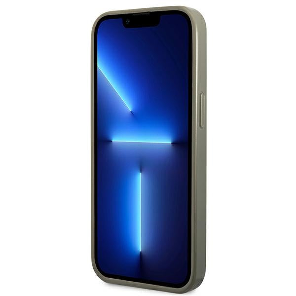 Guess iPhone 14 Pro Max Glitter Script Σκληρή Θήκη με Πλαίσιο Σιλικόνης - Green - GUHCP14XHGGSHN