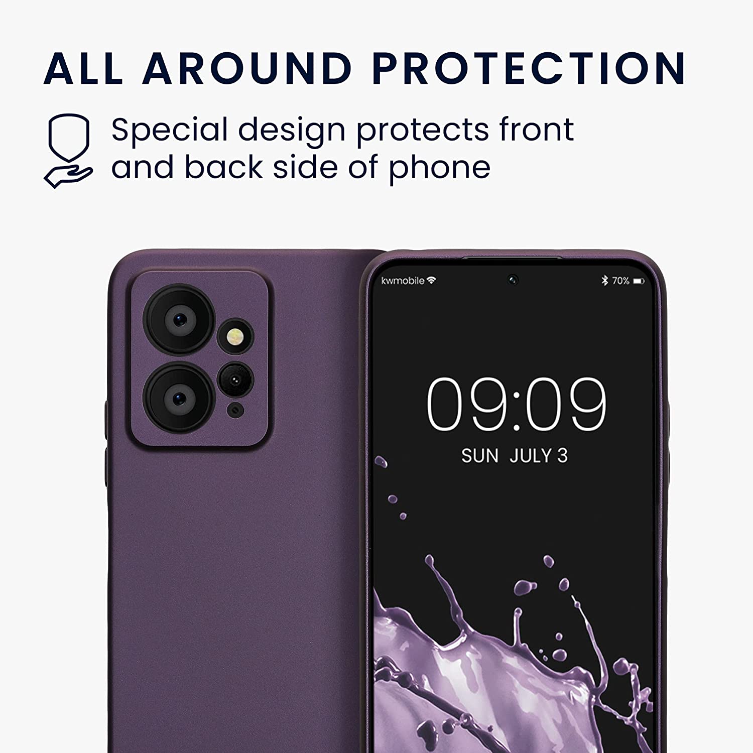 KW Xiaomi Redmi Note 12 4G Θήκη Σιλικόνης TPU - Metallic Blackberry - 61175.115