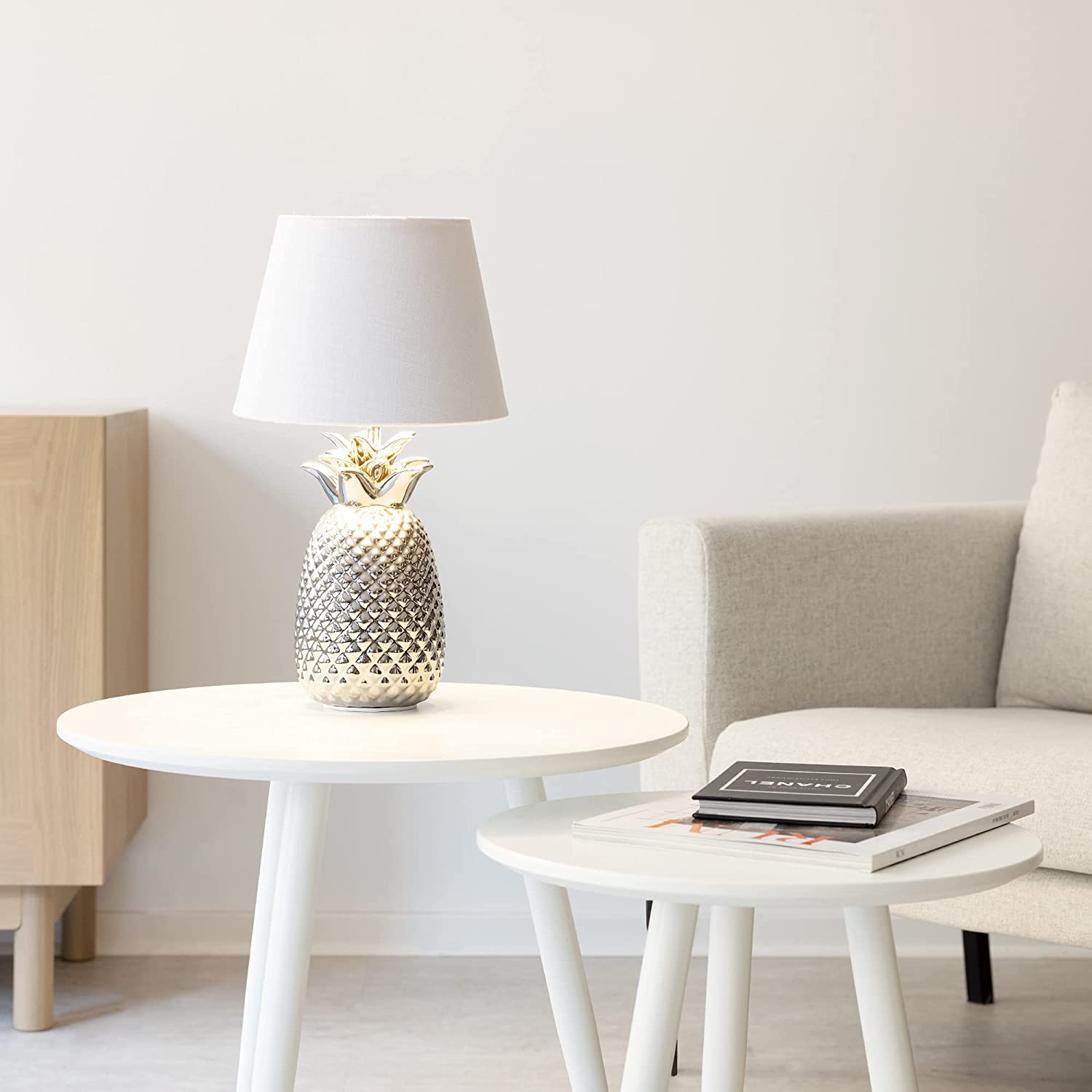 Navaris Desk Lamp Επιτραπέζιο Φωτιστικό - Ανανάς - 40cm - Silver / White - 49151.67.02