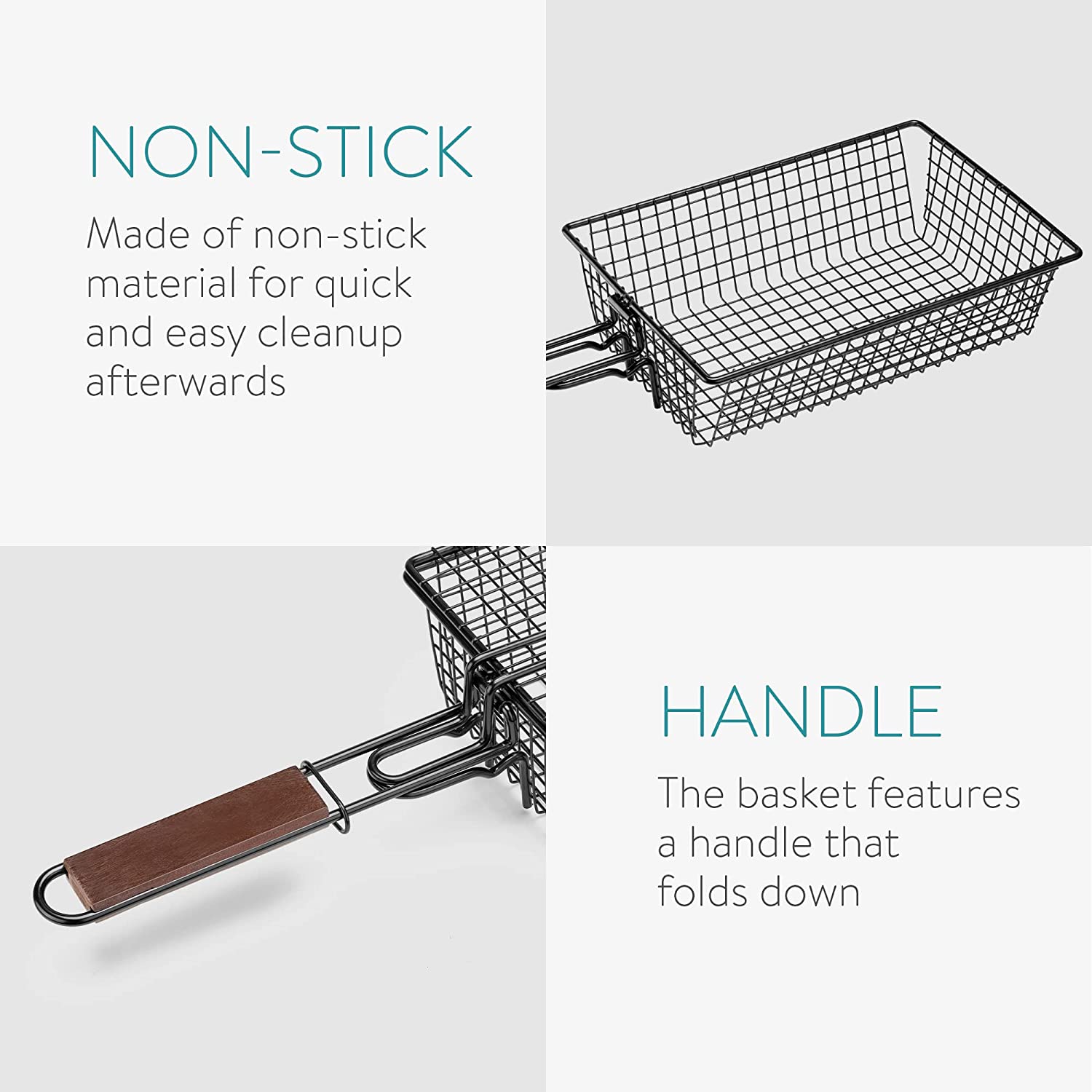 Navaris Καλάθι Μαγειρέματος Μπάρμπεκιου - Black - 54517.01