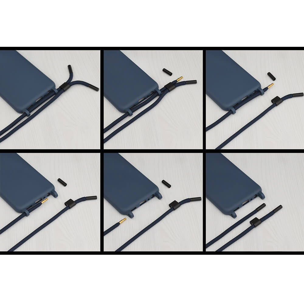 Techsuit Xiaomi Redmi Note 11 Pro+ 5G Crossbody Lanyard Θήκη Σιλικόνης TPU με Λουράκι - Blue