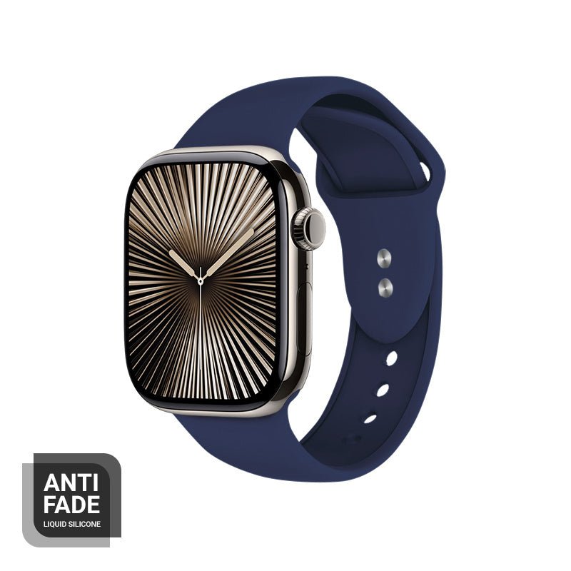 Crong Λουράκι Apple Watch 4/5/6/7/8/9/10/11 - SE (1/2/3) - ULTRA (1/2/3) - 44/45/46/49mm Σιλικόνης - Liquid Strap - Navy Blue