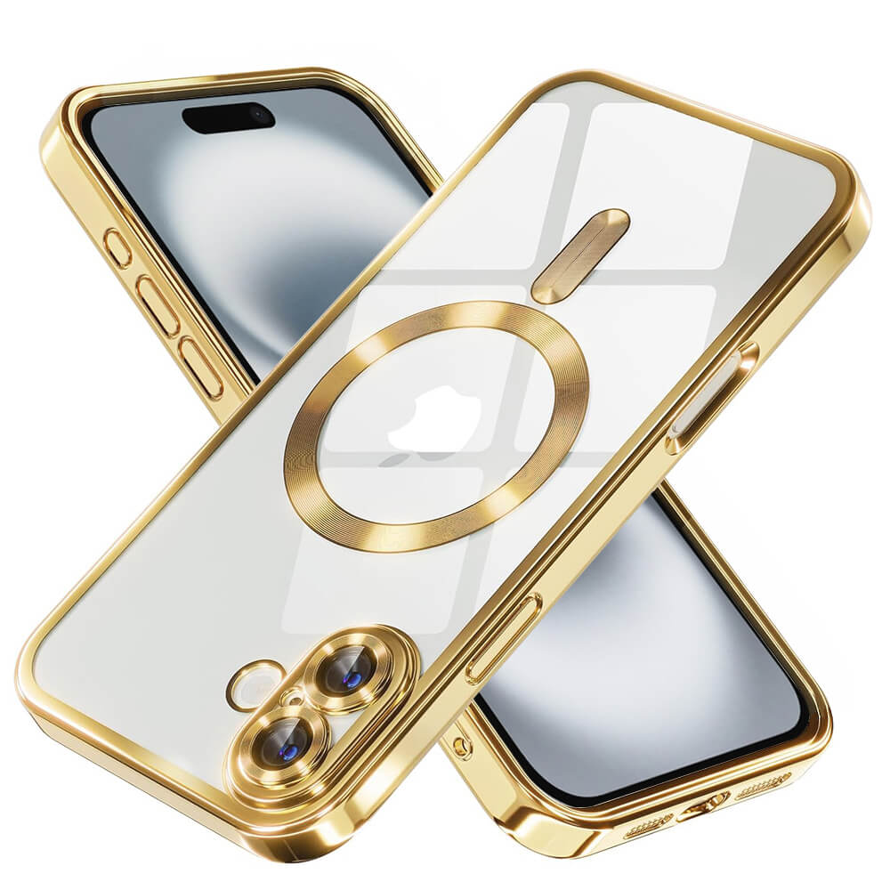 Techsuit iPhone 16 - Luxury Crystal MagSafe - Θήκη Σιλικόνης - Gold