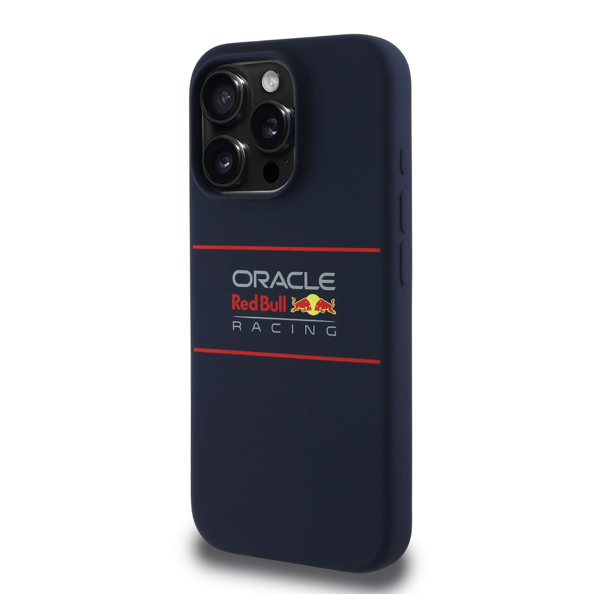Red Bull iPhone 15 Pro - Silicone Horizontal Logo - MagSafe Σκληρή Θήκη με Πλαίσιο Σιλικόνης - Navy - RBHMP15L24SIHSRV