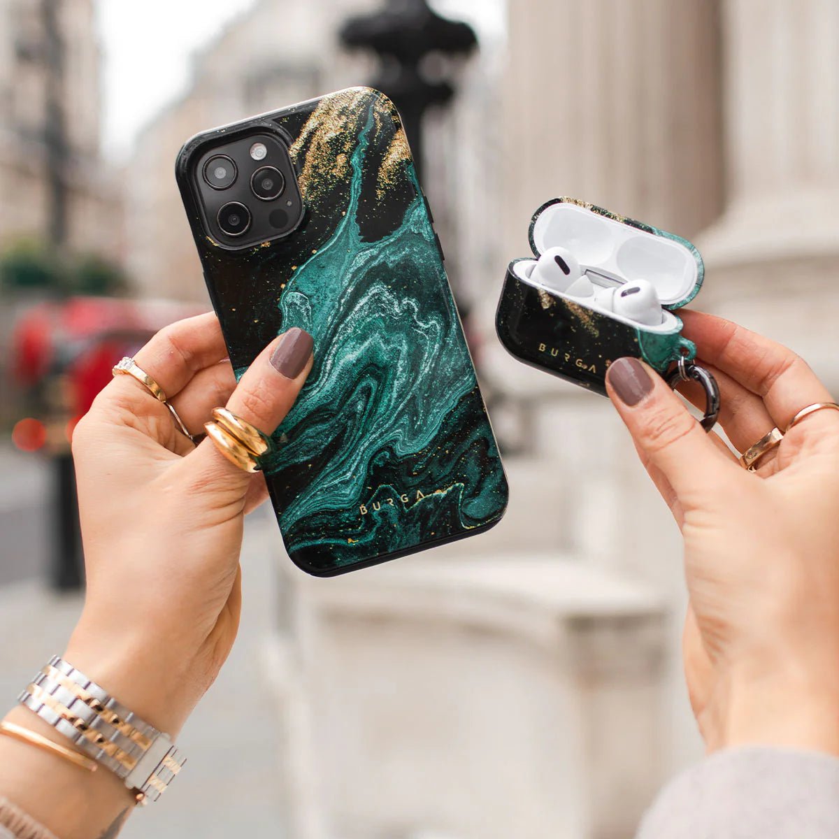 Burga Samsung Galaxy A15 4G / A15 5G Fashion Tough Σκληρή Θήκη - Emerald Pool