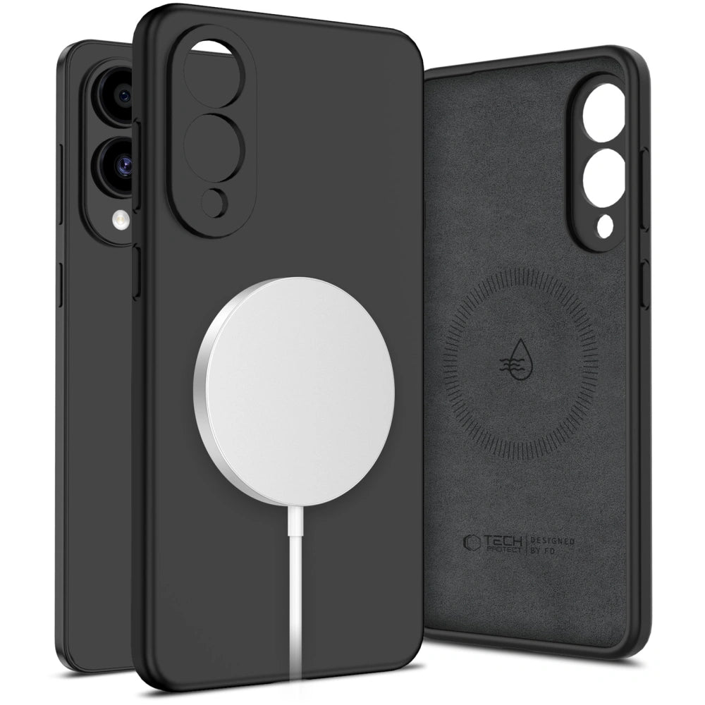 Tech-Protect Samsung Galaxy S25 Edge - Liquid Silicone MagSafe Θήκη Σιλικόνης TPU - Black